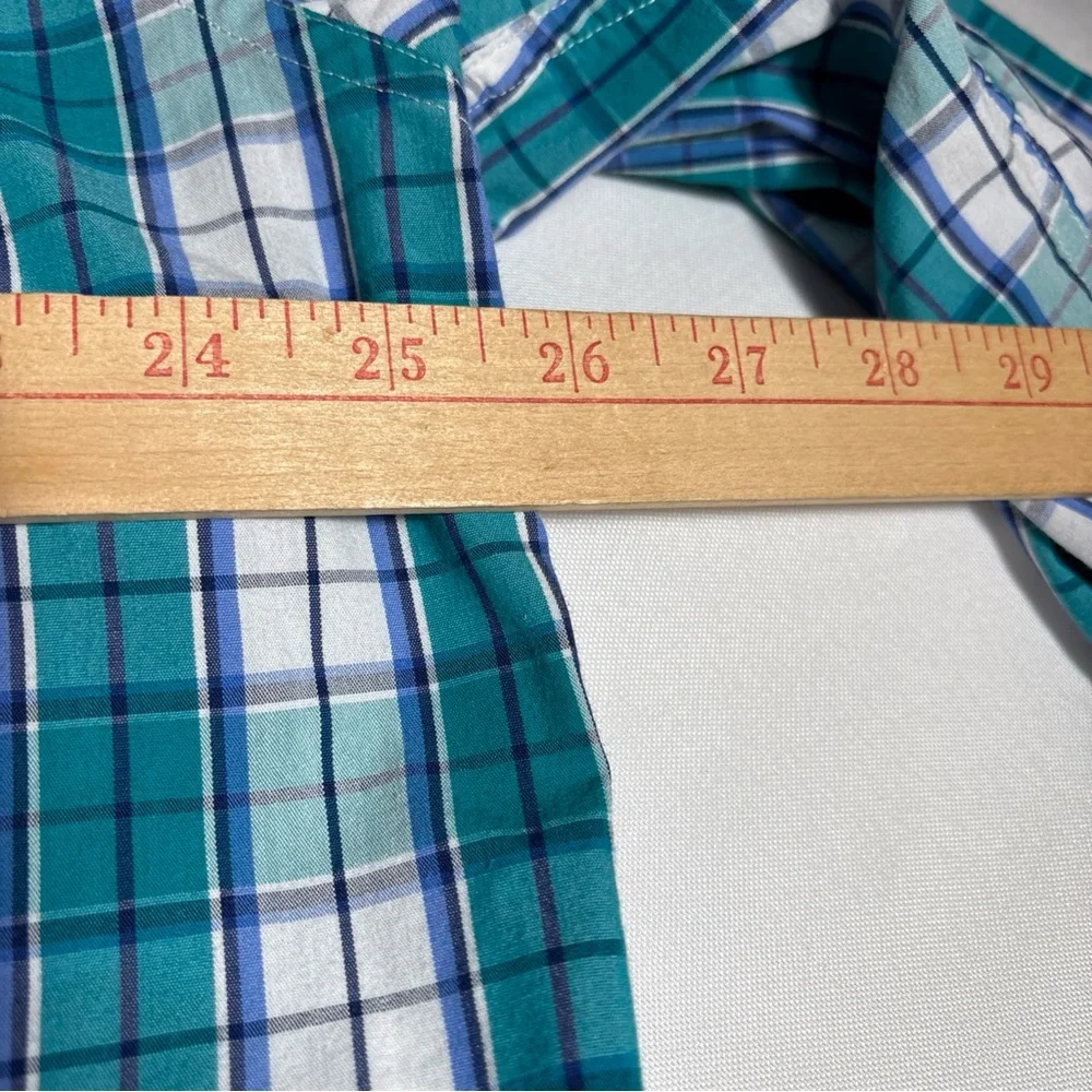 Chaps Men’s XLT Stretch Plaid Oxford Button Down Long Sleeve‎ Shirt - Picture 14 of 15